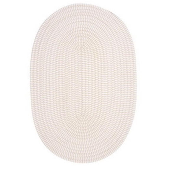 Colonial Mills Rug Ticking Stripe Braided Rug - Canvas - 5 ft. x 8 ft.