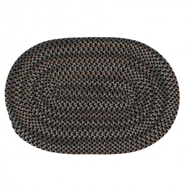 Colonial Mills Rustic Oval Indoor Braided Rug Black 8X10 8' x 10' Oval ...