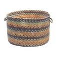 thumbnail image 1 of 14" Orange, Gray and Yellow Handmade Braided Basket, 1 of 5