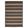 thumbnail image 1 of 10' Brown and Gray Square Striped Braided Area Rug, 1 of 3