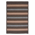 thumbnail image 1 of 4' Brown and Gray Square Striped Braided Area Rug, 1 of 3
