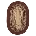 thumbnail image 1 of 10' x 13' Brown and Beige All Purpose Handcrafted Reversible Oval Outdoor Area Throw Rug, 1 of 2