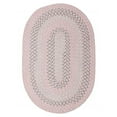 thumbnail image 1 of 10' x 13' Pink, Gray and White Reversible Oval Nursery Rug, 1 of 2