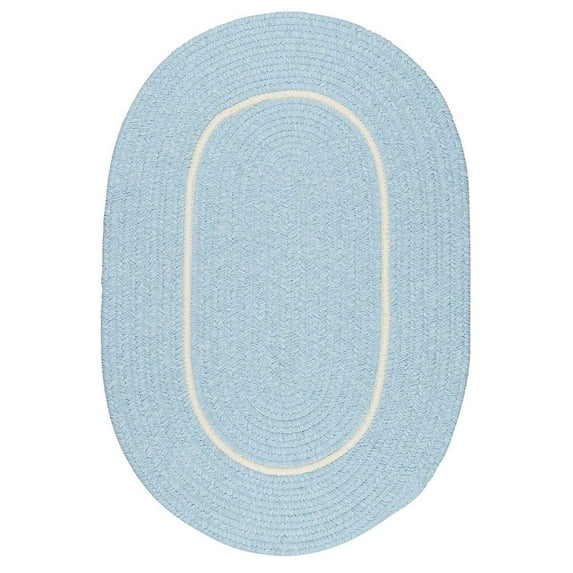 Colonial Mills Silhouette Braided Blue Area Rug 8x8
