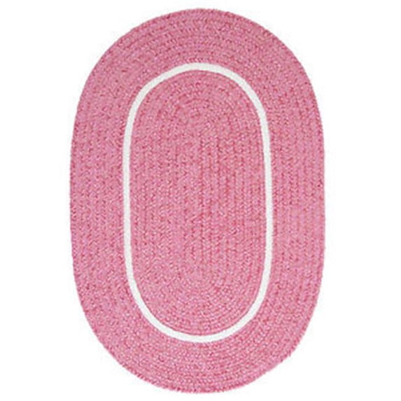 Colonial Mills Silhouette Braided Pink Area Rug 5x8