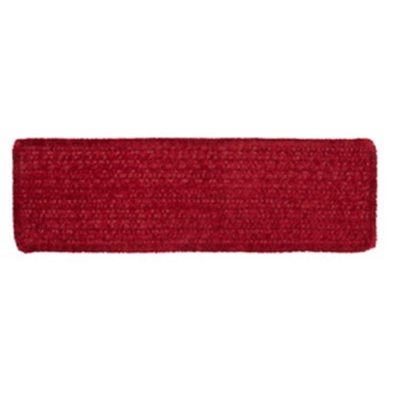 Colonial Mills Simple Chenille Braided Red Area Rugs 8"x28" (SET 13)