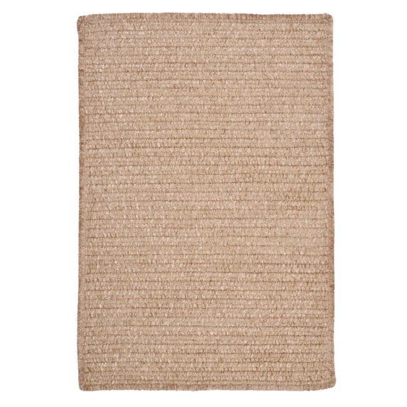 Colonial Mills 8' x 11' Sand Brown Rectangular Braided Area Throw Rug