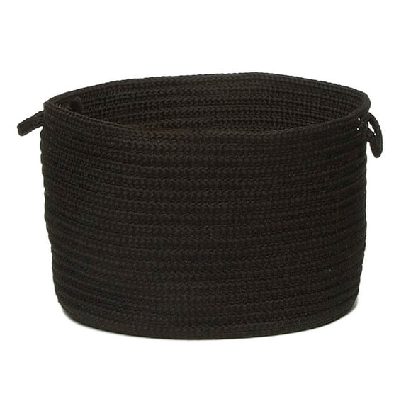 Colonial Mills H031A014X010 Simply Home Solid- Black 14 inch x 10 inch Utility Basket