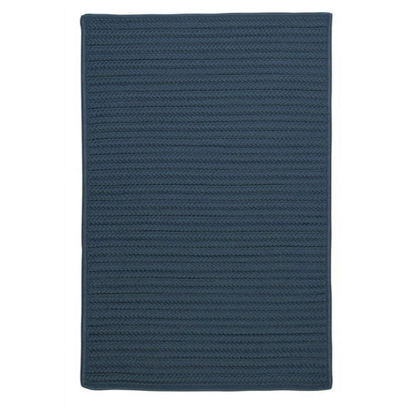 Colonial Mills 2' x 6' Lake Blue Rectangular Braided Area Throw Rug