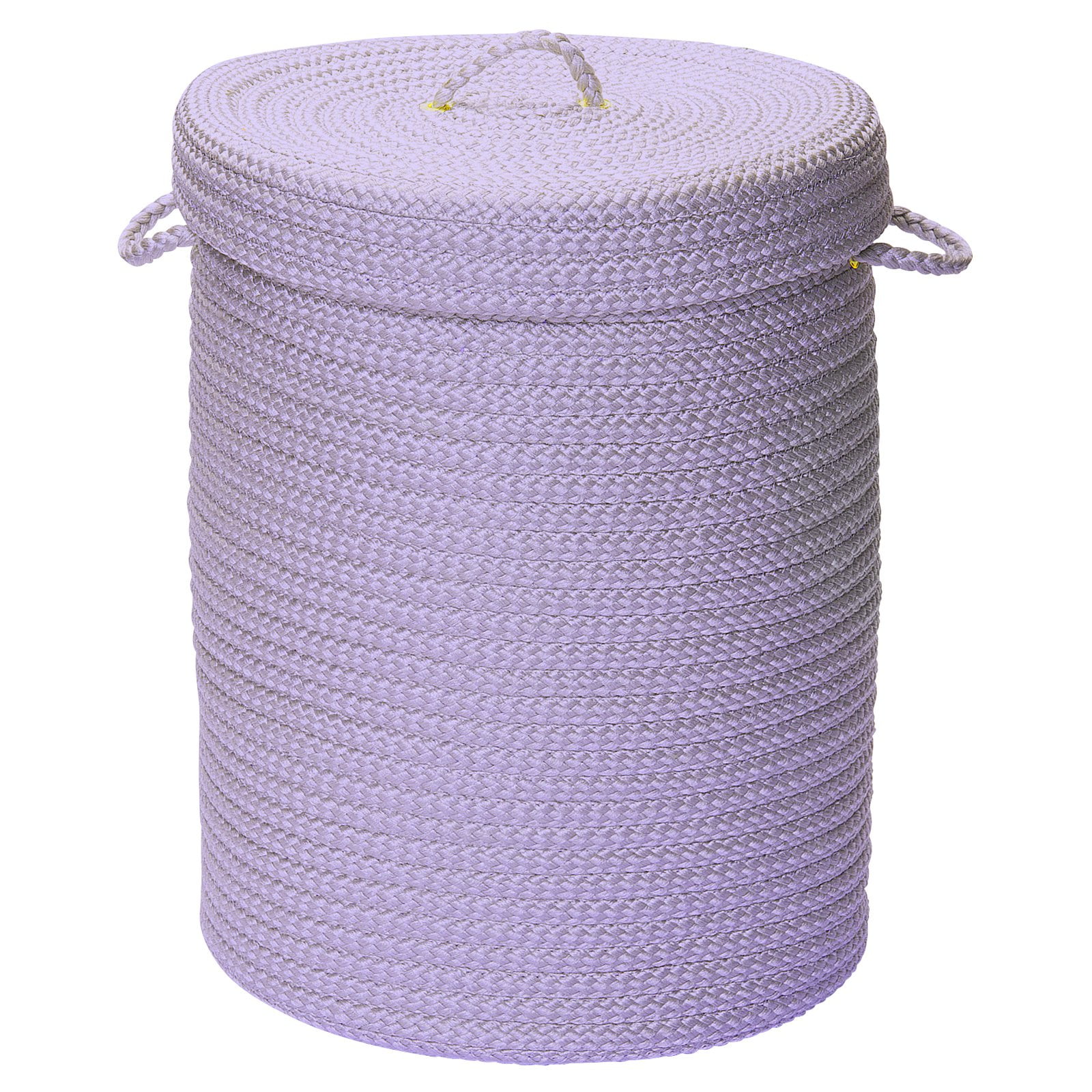 Small Amethyst Braided Polypropylene Upright Hamper with Lid
