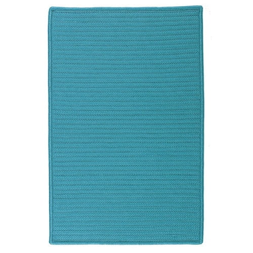 Colonial Mills 4' x 6' Turquoise Blue Rectangular Braided Area Throw Rug