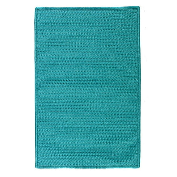 Colonial Mills 6' Turquoise Blue Square Braided Area Throw Rug