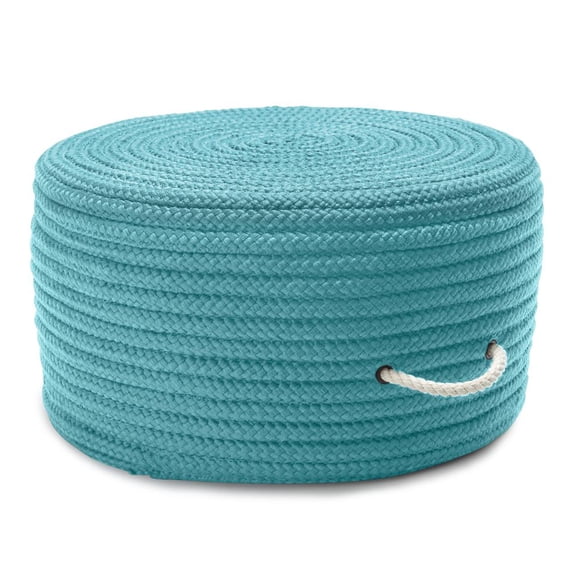 Colonial Mills 7' Turquoise Blue Square Braided Area Throw Rug