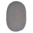 thumbnail image 1 of CX25R120X156 Softex Check - Blue Ice Check 10x13 Rug, 50% Polypropylene/50% Polyester - Oval., 1 of 2
