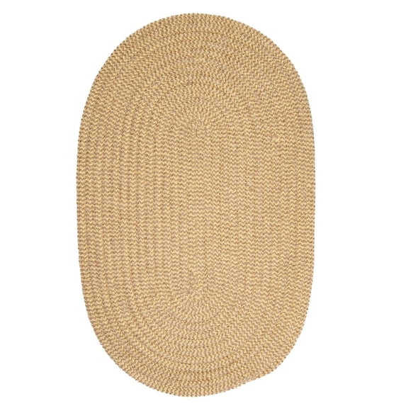 Colonial Mills 2' x 10' Pale Yellow Oval Handmade Braided Area Runner Throw Rug