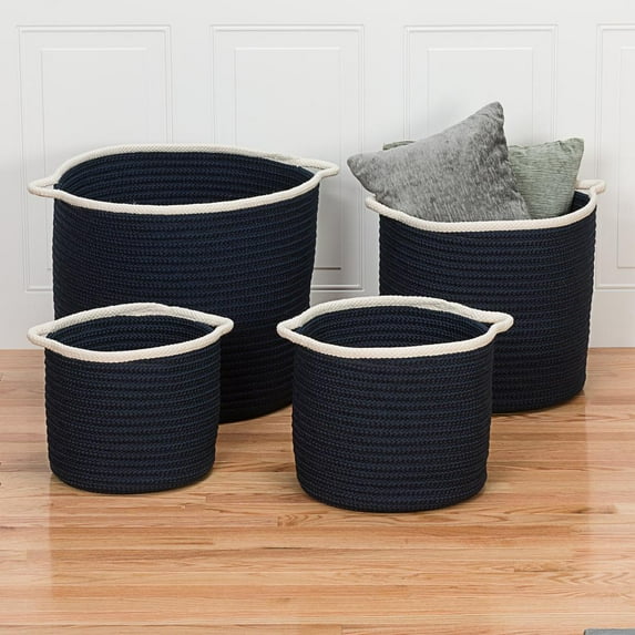 Colonial Mills Sonoma Indoor/Outdoor Basket - Navy 16"x16"x14"