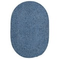 thumbnail image 1 of 6' x 9' Blue Oval Handmade Braided Area Throw Rug, 1 of 2
