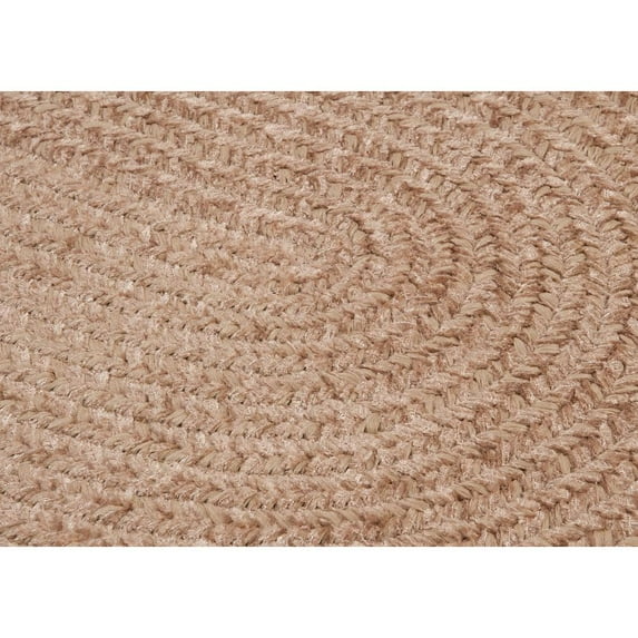 2' x 7' Brown Oval Handmade Braided Area Runner Throw Rug