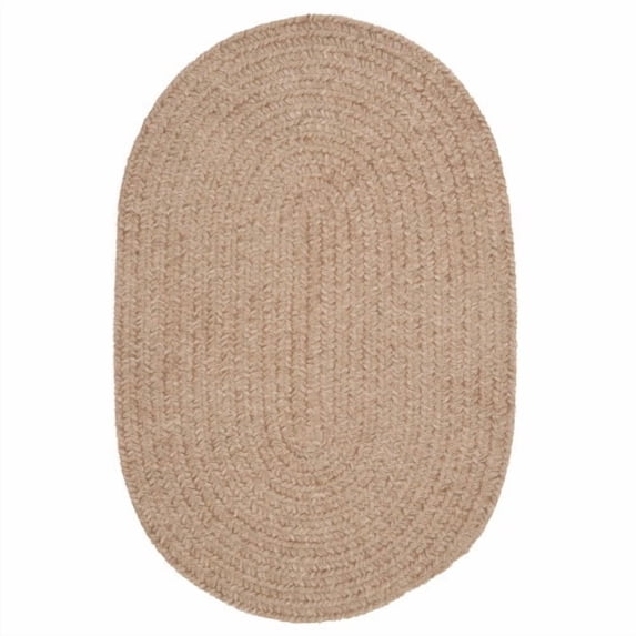 Colonial Mills 5' x 8' Brown Oval Handmade Braided Area Throw Rug