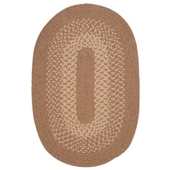Colonial Mills Stateside Braided Reversible Rug USA MADE Taupe 5' x 7' Oval 5' x 8' Living Room,Bedroom,Dining Room Gold