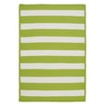 thumbnail image 1 of 2' x 3' Lime Green and White Rectangular Braided Area Throw Rug, 1 of 3