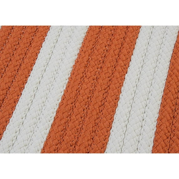 Colonial Mills Stripe It Braided Orange Area Rug 2x3
