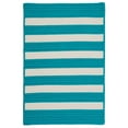 thumbnail image 1 of Stripe It Turquoise Indoor/Outdoor Rug, 5' x 8', 1 of 3