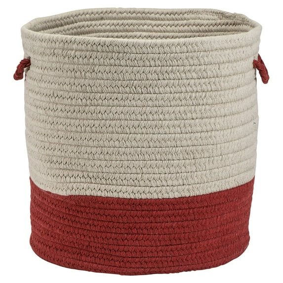 Colonial Mills Sunbrella Coastal Basket Braided Red Area Rugs 15"x15"16"