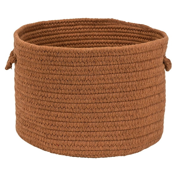 Colonial Mills Sunbrella Solid Basket Braided Orange Area Rugs 16"x16"x11"