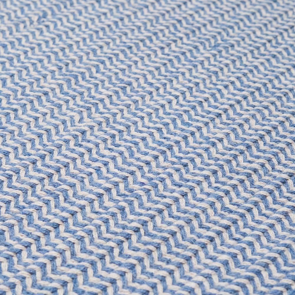 Ocean Blue Tweed Sunbrella Outdoor Patio Mat 18" x 30"