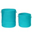 thumbnail image 1 of Colonial Mills Sundance Woven Hampers  - Aqua 15"x15"x18", 1 of 3