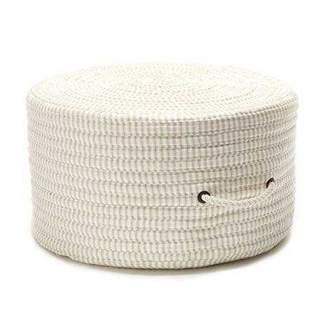 Colonial Mills TX10P020X011 20 x 20 x 11 in. Ticking Fabric Stripe Pouf, Canvas