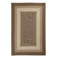 thumbnail image 1 of Colonial Mills 4' Neutral Brown and White Braided Reversible Square Area Throw Rug, 1 of 3