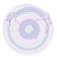 thumbnail image 1 of Colonial Mills Ticking Stripe Oval Braided Pink Area Rugs 15"X15" (SET 4), 1 of 2