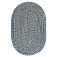 thumbnail image 1 of Colonial Mills 3' x 5' Blue And Beige Oval Handmade Braided Area Throw Rug, 1 of 3