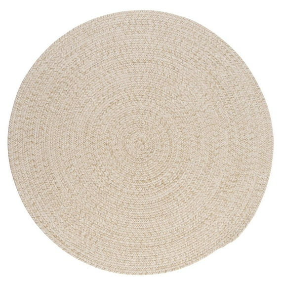Colonial Mills 5' Beige Round Handmade Braided Area Throw Rug