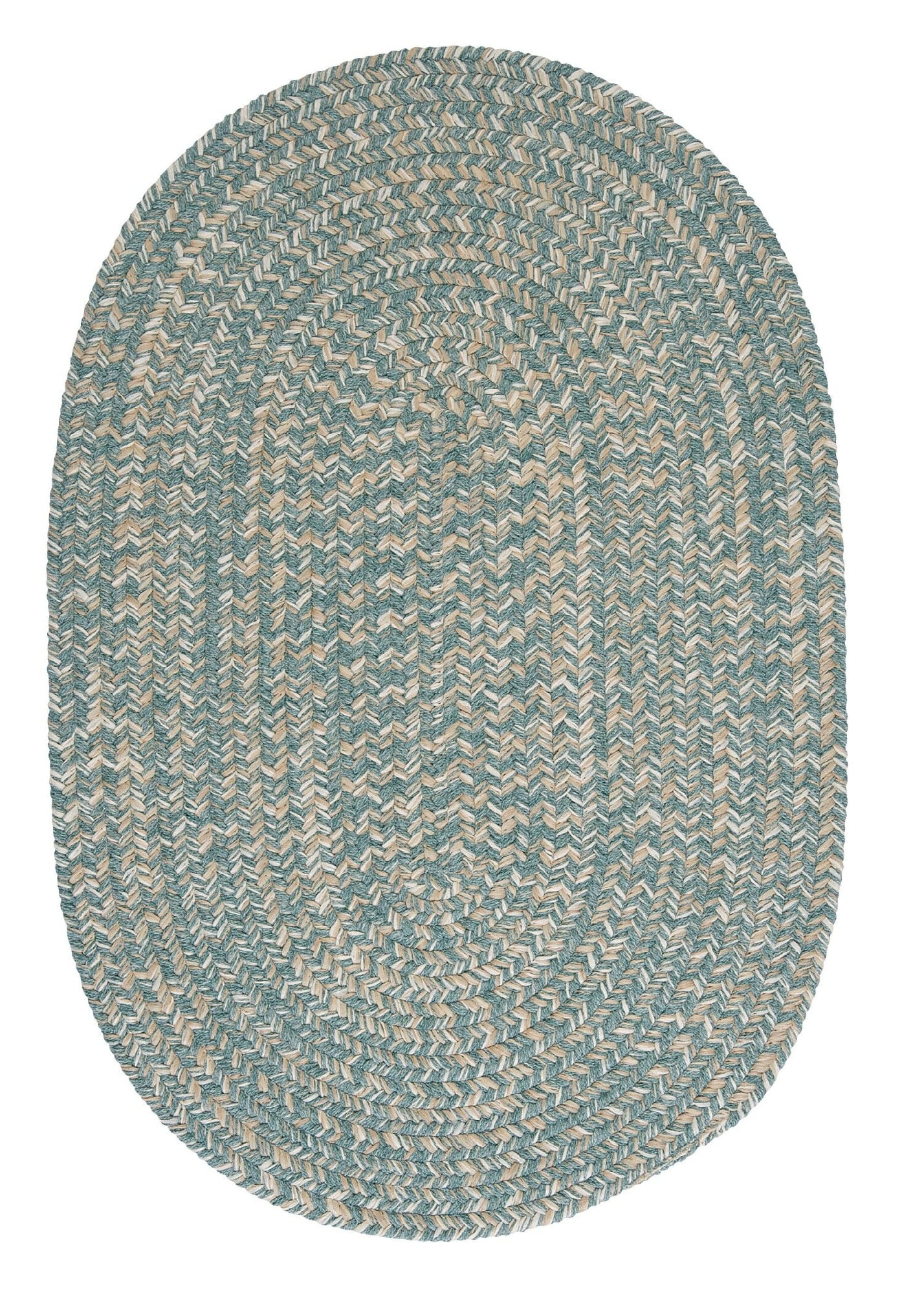 Colonial Mills Tremont Wool Blend Braided Area Rug Teal 2x3 2' x 3