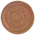 thumbnail image 1 of 15' x 15' Orange and Red Handcrafted Round Outdoor Area Throw Rug, 1 of 2