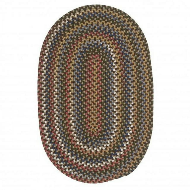 Colonial Mills  Wayland Handmade Farmhouse Multicolor Braided Oval Rug Brown 10X14 10' x 14' Oval