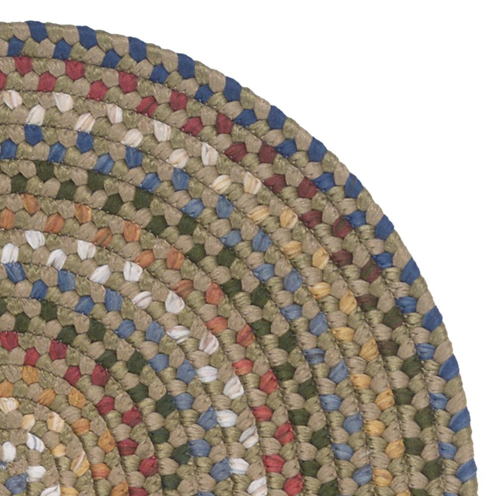 Wayland Olive 2x3 Oval Braided Wool Area Rug