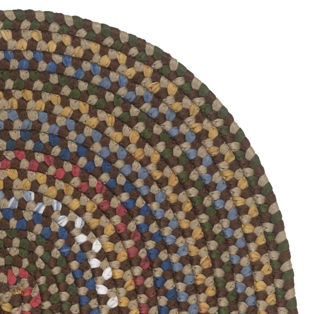Wayland Oval Multicolor Braided Wool and Synthetic Rug 3x5