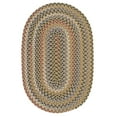 thumbnail image 1 of 8' x 10' Brown and Green All Purpose Handcrafted Reversible Oval Area Throw Rug, 1 of 2