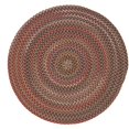 thumbnail image 1 of 3' Crimson Red and Blue All Purpose Handcrafted Reversible Round Area Throw Rug, 1 of 2