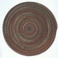 thumbnail image 1 of 11' Chocolate Brown and Red All Purpose Handcrafted Reversible Round Area Throw Rug, 1 of 2