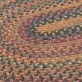 thumbnail image 1 of Colonial Mills 7' Orange and Yellow Striped Hand Crafted Round Reversible Area Throw Rug, 1 of 4