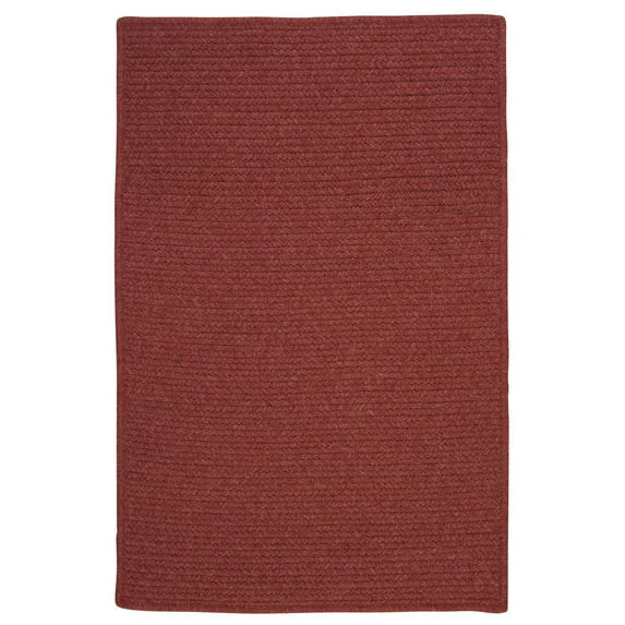 10' Rosewood Red Handmade Braided Reversible Square Area Throw Rug