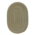 thumbnail image 1 of Colonial Mills 7' x 9' Brown and Green All Purpose Handcrafted Reversible Oval Area Throw Rug Runner, 1 of 3