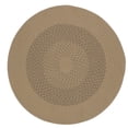 thumbnail image 1 of 16' Cedar Brown Bordered All Purpose Handcrafted Reversible Round Outdoor Area Throw Rug, 1 of 2