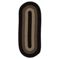 thumbnail image 1 of Colonial Mills 2.5' x 14' Black and Beige All Purpose Handcrafted Reversible Oval Outdoor Area Throw, 1 of 3