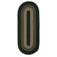 thumbnail image 1 of Colonial Mills 2' x 6' Dark Green and Brown All Purpose Handcrafted Reversible Oval Outdoor Area, 1 of 2